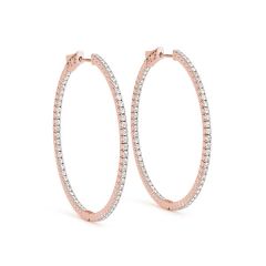 0.40ct Diamond Hoop Earrings – 18ct Rose Gold