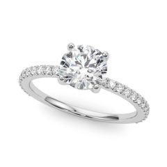 2ct Round Brilliant Diamond Solitaire Engagement Ring – 18ct White Gold Timeless Elegance