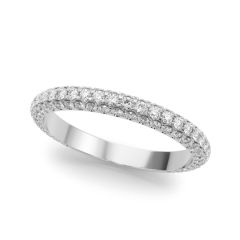 0.85ct F VS Three-Sided Diamond Eternity Band – 18ct White Gold
