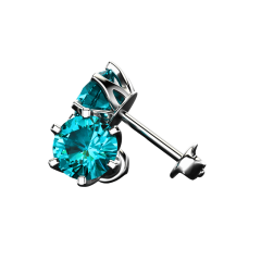 0.62ct Natural Tourmaline Stud Earrings – 18ct White Gold