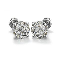 1.00ct Diamond Stud Earrings – 18ct White Gold