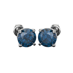 Sky Blue Topaz Stud Earrings – 18ct White Gold