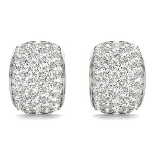 2.12ct Diamond Halo Stud Earrings – 18ct Rose Gold