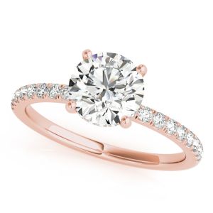 1ct Hidden Halo Round Diamond Engagement Ring 18ct White Gold