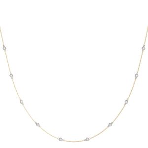 1ct F VS Diamonds by the Yard Necklace – 18ct White & Yellow Gold