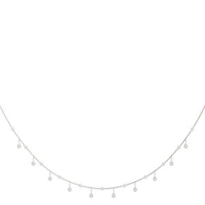 1.30ct Dangling Diamond Station Necklace – 18ct White Gold