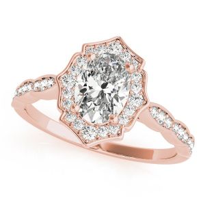 1ct Oval Diamond Halo Engagement Ring – 18ct Rose Gold Romantic Grandeur - Gold Coast QLD by Troy Clancy Jewellery