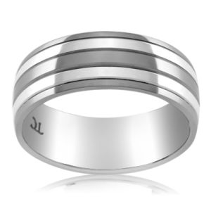 Men rings Sydney with WHITE GOLD TITANIUM GREATNESS