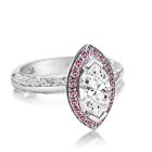 White and Argyle Pink Diamond Ring Sydney